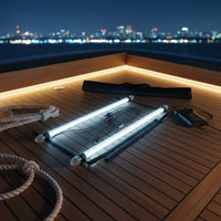 Waterproof Paddleboard LED Light with Straps Lightweight SUP Light Bar with Mounting Frame Slim Marine Lights Compact for Paddleboarders