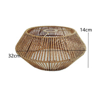 Rustic Woven Lampshade Open-Weave Paper Rope Lampshade Farmhouse Boho Lamp Shade Bohemian for Dining Room, Cafe