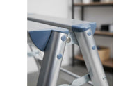 Portable V-Shaped Ladder Foldable Folding Step Ladder Heavy Duty Aluminum Step Stool for Garage, Library