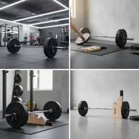 Anti-Slip Barbell Plate Changer with Rubber Handle Handheld Wooden Barbell Jack Easier Lever Premium for Weightlifters