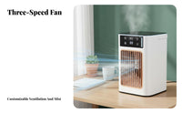 Mini Water Air Conditi Single R Cools & Humidifies Mini Air Conditi Single R Fan Several Fan Velocities Speeds Personal Water-Based Chiller for Adults