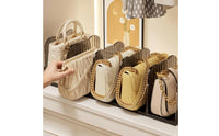 Keeps Items Upright Handbag Storage Rack Easy to Install Clear Handbag Divider Sturdy Construction Clear Purse Divider Tool-Tool-Less Assembly for Closet, Dresser, Desktop, Drawer