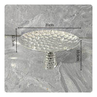 Decorative Fruit Tray Tabletop Item Honeycomb Texture Silver