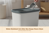 Top-entry litter box with odor control