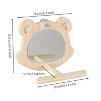 Bird Mirror Perch Mental Bird Mirror Toy Easy to Install Pet Supply for Cockatiels