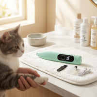 Rechargeable Paw Hair Trimmer LED Light Feline Paw Trimmer Digital Display Grooming Clipper Slim Pen-Like