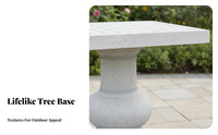 Nature-Inspired Design Faux Tree Stump Stool Weather-Resistant Faux Tree Stump Pedestal Sturdy Construction Garden Seating Whimsical Details for Gardeners, Homeowners, Landscape Designers, Courtyard, Yard, Park, Porch