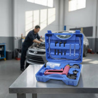 Compatible Brake Bleeding Kit with Adapters Portable Brake Bleeder Vacuum Pump Kit Universal Vacuum Pump with Gauge Easy to Use for Mechanics