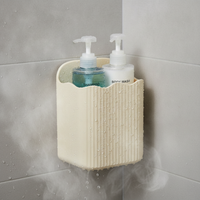 Wall-Mounted Toothbrush Toothpaste Comb Holder with Storage Box, No-Drill Bathroom Organizer