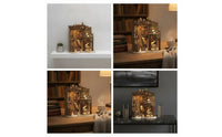 Bookshop Miniature Kit with Bookstore DIY Bookshop Miniature Kit with Illuminated for Bookshelf