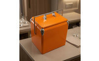 Metal Insulated Container Insulated Ice Chest Exceptionally Lightweight Outdoor Storage for Travel, Car