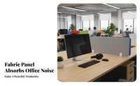 Fabric Surface Clamp-on Desk Divider Thickened Design Office Furniture Acoustic Privacy Screen Reduces Distractions for Remote Workers, Call Center Agents, Employers, Workstation, Classroom, Library