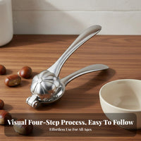 Nut Reveal Er Effort-Saving Nut Sheller Tool Lever Action Nut Sheller Ergonomic Handle Kitchen Utensil Easy to Clean