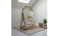Easy Assembly Indoor Baby Swing Stable Design Plastic Toddler Swing Chair Gently Contoured Rounded Edges Kids' Play Equipment Non-Slip Base for Playroom