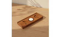 Card Stand with Recesses Triple-Slot Wooden Display Stand Stable Rack for Readers, Collectors, Desk