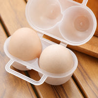 Egg Case, Holds 2 Eggs, Unbreakable, Boiled Egg Case, Transparent, Egg Holder, For Camping, Picnic, Portable