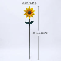 Garden Wind Spinner Outdoor Decoration Metal Windmill for Patio Decor, Freestanding Lawn Ornament, 116cm Height Iron Construction
