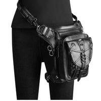 Steampunk Waist Pack Adjustable Steampunk Bag Hands Bag with Harness for Wanderers, Bikers, Streetwear, Festivals, Motorcycle Riding