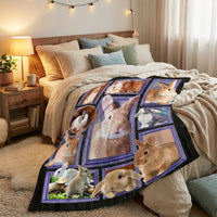 Easter Rabbit Blanket Bunny Decor Throw Blanket Super Warm Soft Plush Lightweight Fleece Flannel Animals Blanket Rabbit Gifts for Women Girls Boys Men Kids for All Season Couch Bedding