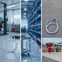 Transparent Oil Drain Hose Flexible Oil Drain Tube with Connector Clear Steel-Wire Hose for DIYers