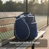 Pickleball Paddle Tote Bag Lightweight Pickleball Shoulder Backpack Padded Racket Carrier Large Capacity Adaptable Athletic Bag