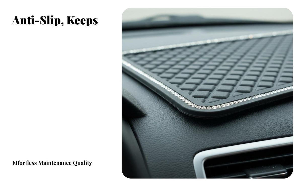 Car Dashboard Non-Slip Mat Universal Fit Anti-Slip Dashboard Mat Easy Installation Multifunctional Car Gadget Tray for Commuters, Women, Trucks, SUVs