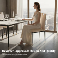 Modern Design Stackable High-Back Chair Long-Lasting Armless Dining Chair Anti-Slip Feet Household Furniture Floor Protection Glides for Homeowners, Restaurant Owners, Event Planners, Cafe, Banquet Hall, Wedding Venue, Conference Room
