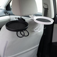 Car Seat Back Food and Drink Tray with Cup Holder