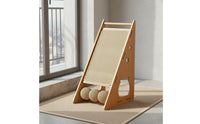 Multifunctional Cat Lounger Built-in Scratching Areas Cat Scratcher with Detachable Sisal Mat Pet Furniture for Indoor Cats