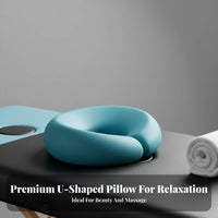 Soft & Comfortable U-Shaped Face Pillow Breathable Beauty Salon Headrest Uninterrupted Comfort for Estheticians, Office Workers