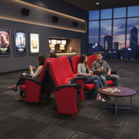 Multimedia Conference Seat Built-in Cup Holder Lecture Chair with Writing Metal Frame Folding Theater Seat with Cupholder