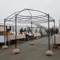 Folding Canopy Frame Cylindrical Metal Fold-out Tent Frame Fold-out Canopy Foldable Outdoor Shelter Peaked