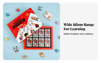 8 Decks Gift Box Set Idiom Single-Player Card Game Full Color Illustrations Chinese Idiom Flashcards Sturdy Cardstock for Parents, Home