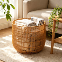 Rattan-Style Laundry Basket, Modern Minimalist, for Bedroom or Hotel