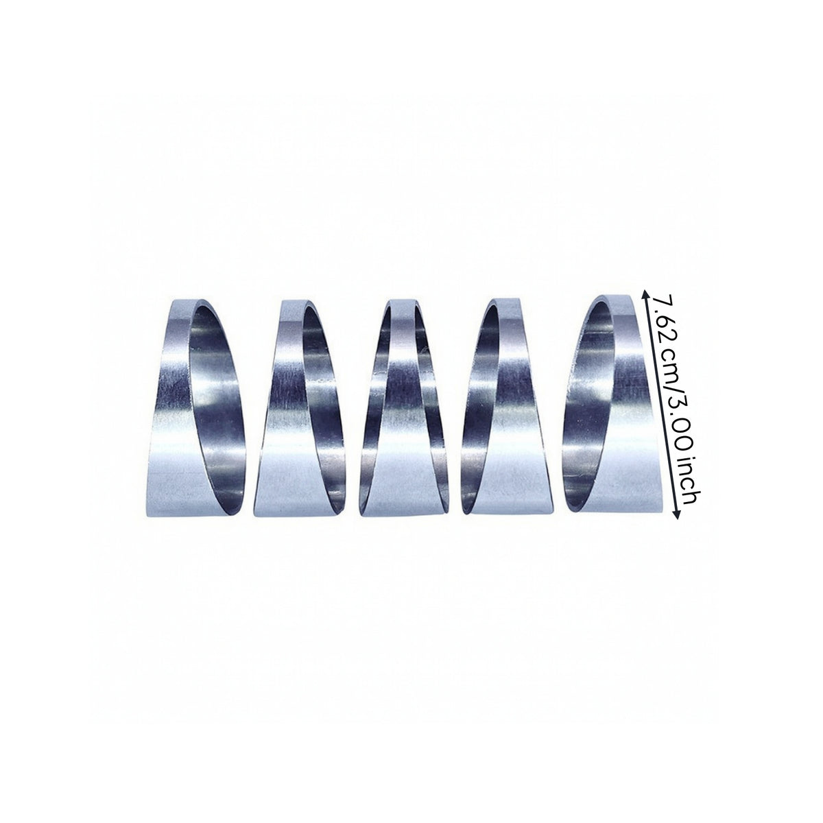 5 Pieces Exhaust Cutout Section 304 Stainless Exhaust Cutout Weld-in Pipe with Angled Cut Tig Welded Easy to Install