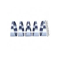 5 Pieces Exhaust Cutout Section 304 Stainless Exhaust Cutout Weld-in Pipe with Angled Cut Tig Welded Easy to Install