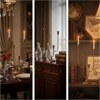 Tabletop Candelabra Ornate Candelabra with Four Cups Decorative for Dining Table