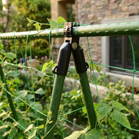 Garden Trellis for Climbing Plants, Heavy Duty Coated Steel Garden Stakes, Reinforced Plant Support Kit with Clips, Metal Cucumber Trellis