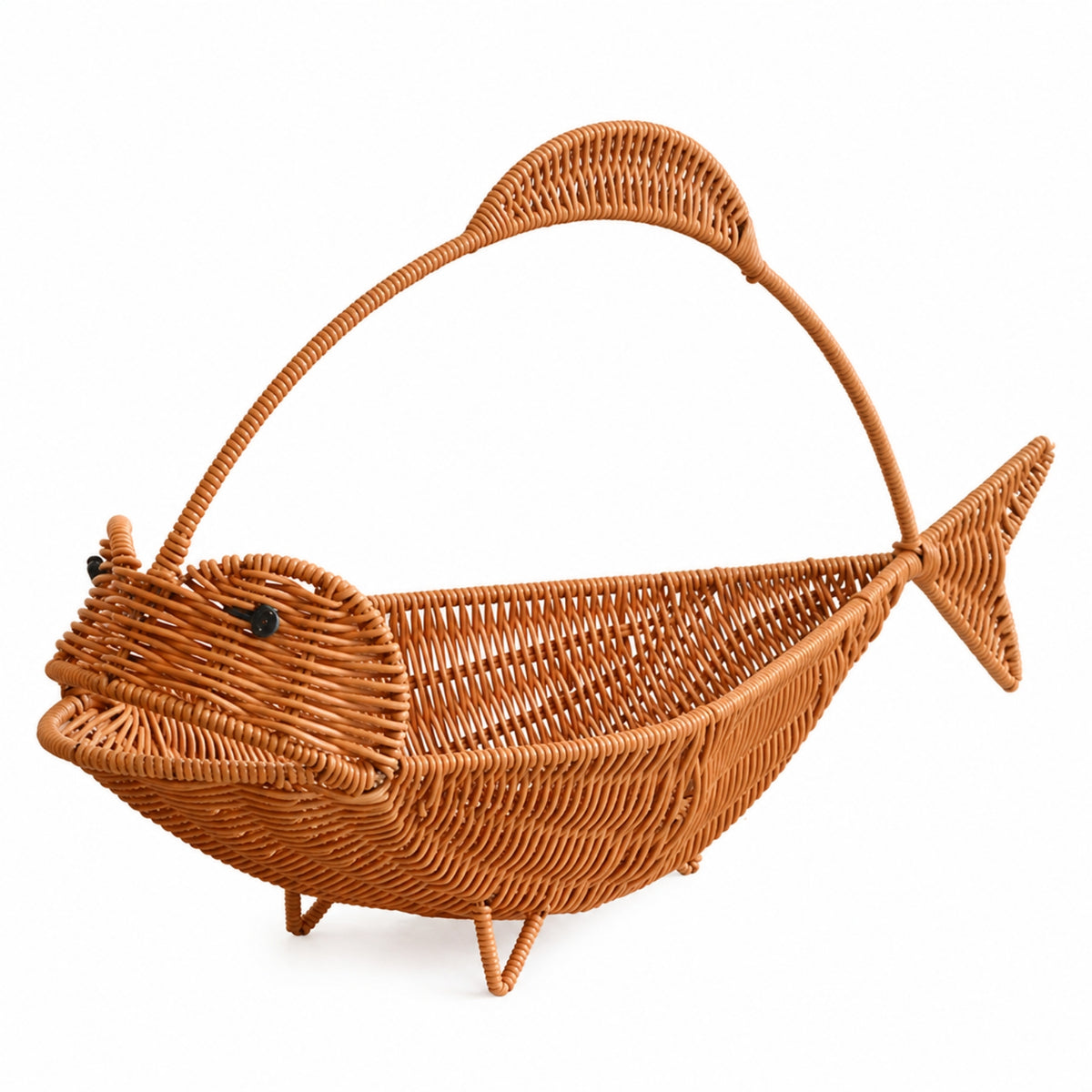 Woven Basket with Handle Decorative fruit Basket Organized for Tabletop, Gift Presentation