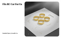 4 Pieces 1/24 Scale Lowers Center of Weight Distribution SCX24 Inner Wheel Rings Improves Climbing Performance Brass Wheel Lock Rings