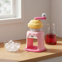 No Electricity Needed Shaved Ice Creator Toy Interactive Play Manual Ice Shaver Toy Safe Plastic Manual Fluffy Ice Cone Machine Cute Design for Children, Children, 3+, Playroom