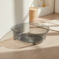 Shallow-Depth Litter Pan with Rim Translucent Cat Litter Tray One-Piece Easy to Clean for Cats, Kittens, Indoor, Apartments