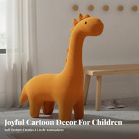 High-Elastic Sponge Filling Knitted Dog-Shaped Stool Soft and Comfortable Dinosaur-Shaped Seat Easy to Clean children's Furniture Versatile Use for Toddlers, Adults, Parents, Entryway, Playroom, Nursery, Living Room