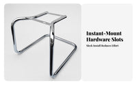 Slotted Chrome Chair Base Frame High Load Capacity Cylindrical Steel Chair Frame Easy to Install