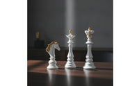 3 Pieces Resin Chess Decor Modern Chess Piece Statue Resin Figurine Sturdy Long-Lasting for Bookshelf, Desk