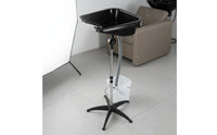 Portable Shampoo Bowl with Stand Stable Star Base Freestanding Salon Sink Easy Assembly Home   Support for Persons, Hairstylists