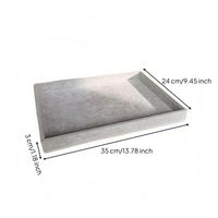 Velvet Jewelry Tray Textured Surface Rectangular Jewelry Tray Accessory Storage Gray Scratch Protection