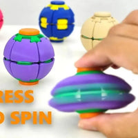 Colorful Stress Relief Toy Ball with Press and Spin Dual Modes