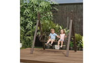 Two-Person Swing Bench Freestanding Patio Swing with Stand Outdoor for Couples, Garden, Backyard
