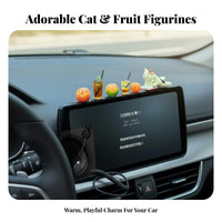 Cute Design Car Dashboard Cat Ornament Kawaii Car Screen Top Decoration 3D Stereoscopic for Center Console, Office Desk